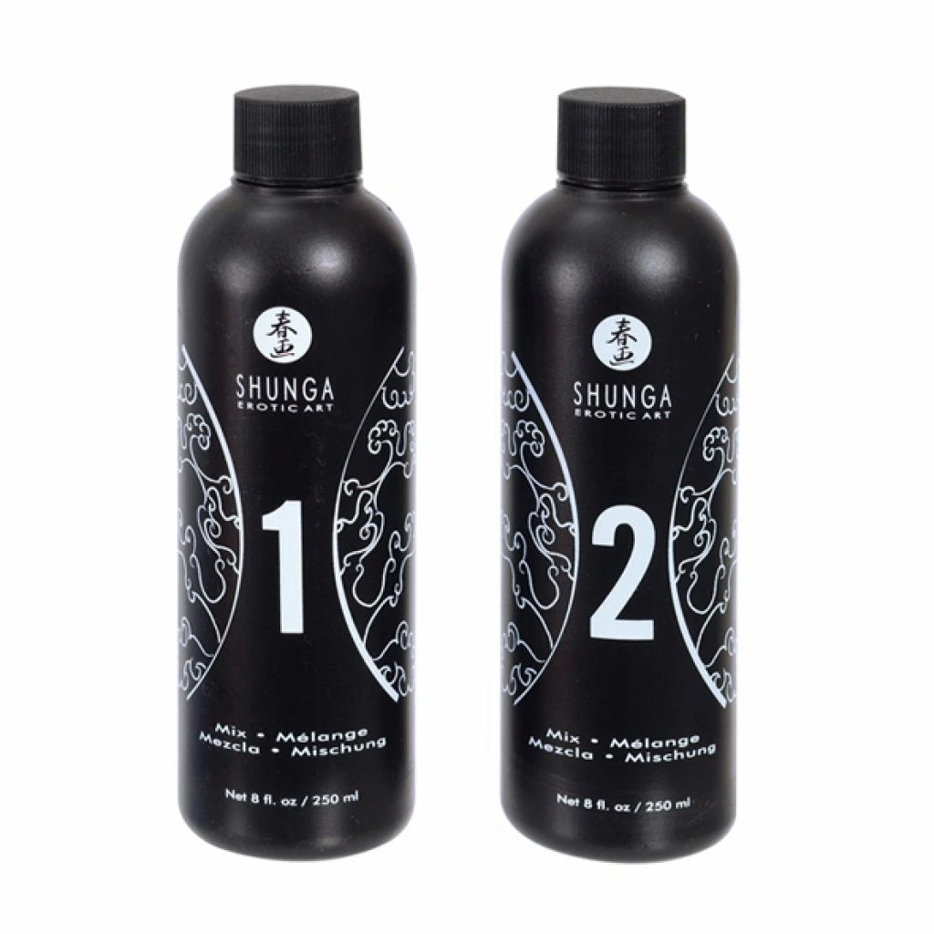 Shunga Oriental Body-to-Body masažo gelis Strawberry & Champagne, 2 x 250 ml