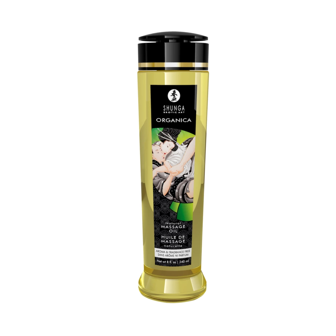 Shunga Organica Natural masažo aliejus iš ekologiškų ingredientų, 240 ml