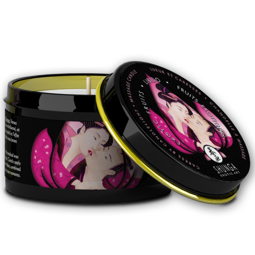 Shunga Touch of Romance dovanų rinkinys poroms su masažo aliejumi, šokoladu ir geliu