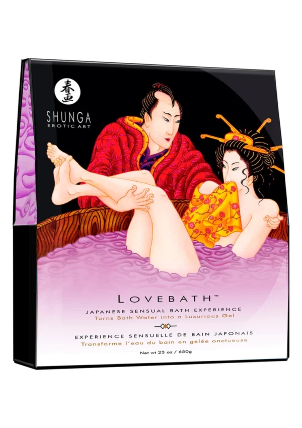Shunga Lovebath Sensual Lotus gelinės vonios rinkinys, lotoso aromatas, 650 g