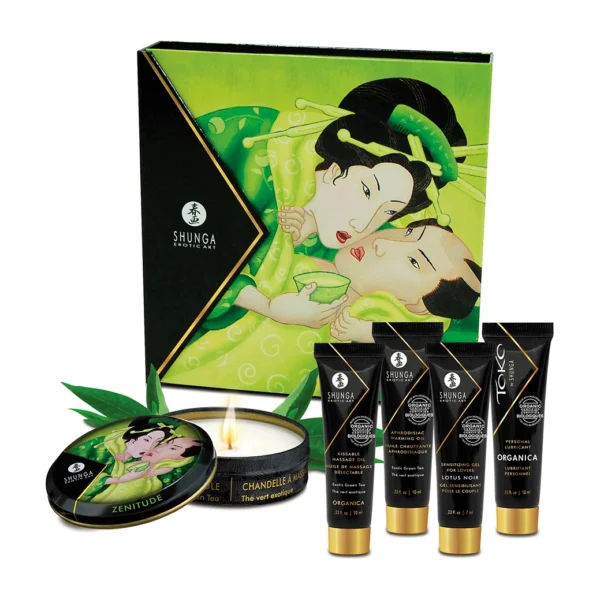 Shunga Geisha’s Secret Green Tea mini rinkinys, 5 dalių
