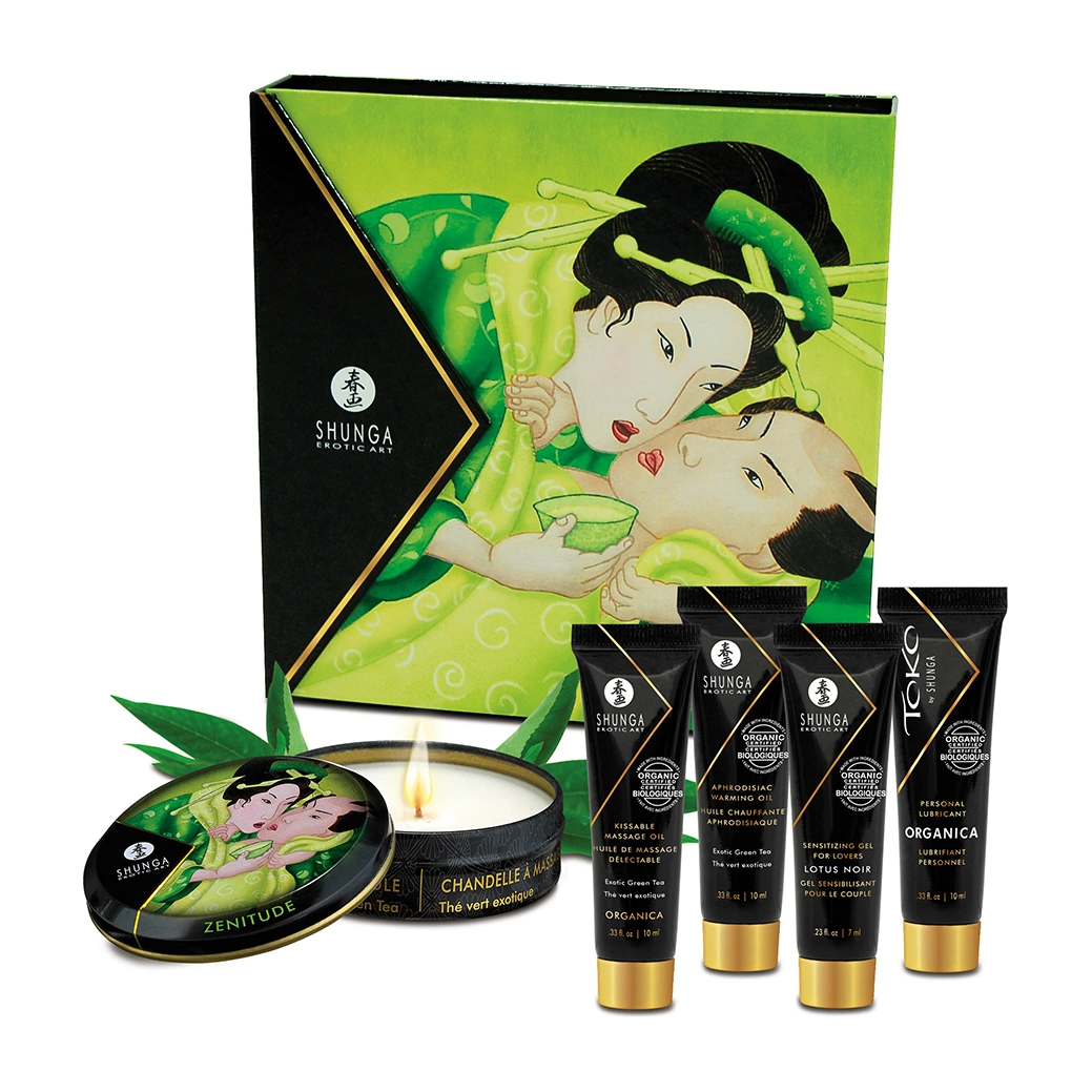 Shunga Geisha’s Secret Green Tea mini rinkinys, 5 dalių