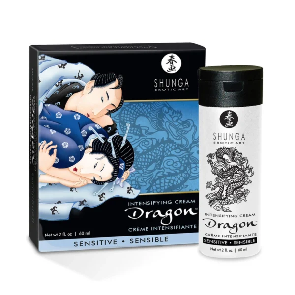 Shunga Dragon Cream Sensitive intymus kremas poroms, 60 ml, švelnesnė versija