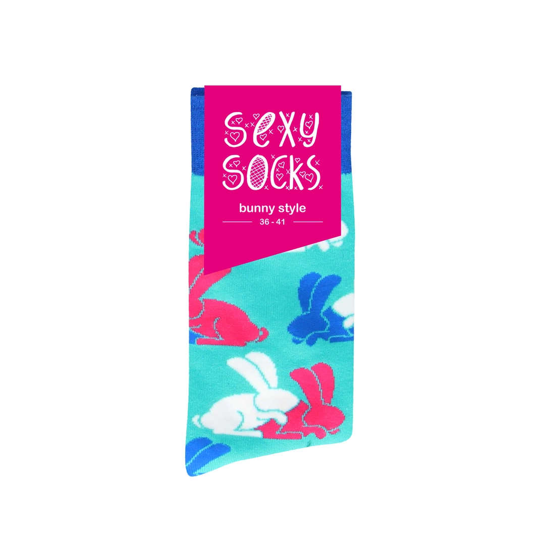 Sexy Socks by Shots Bunny Style moteriškos kojinės su triušiuku, baltos