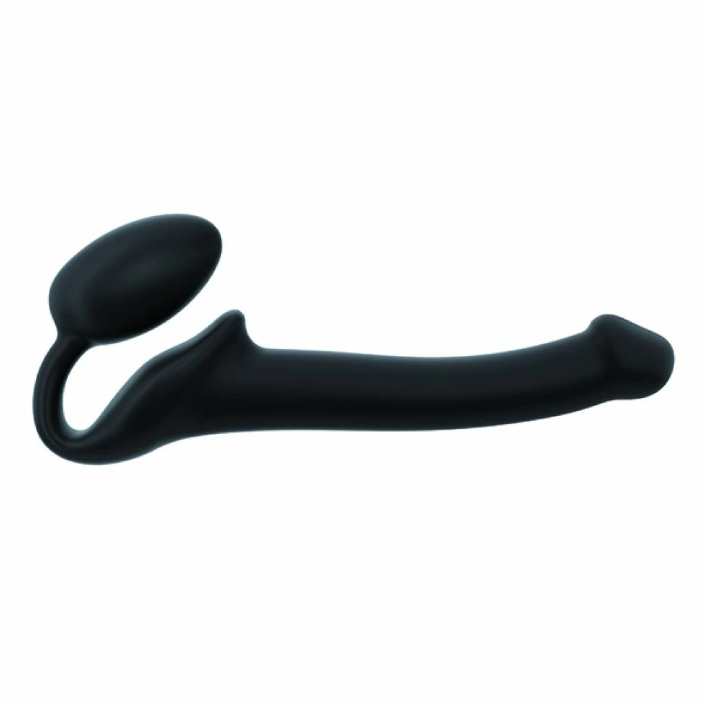 Strap-On-Me Bendable strap-on be diržų su lankstomu kakleliu, juodas, M