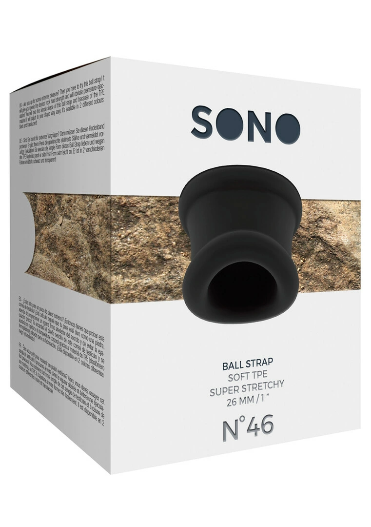 Sono by Shots No.46 reguliuojamas varpos žiedas su rutuliuku, juodas