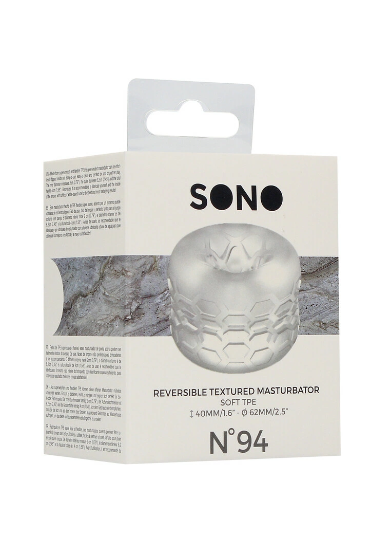 Sono by Shots No.94 atviras varpos žiedas su gylio ribotuvu, skaidrus, 4 cm