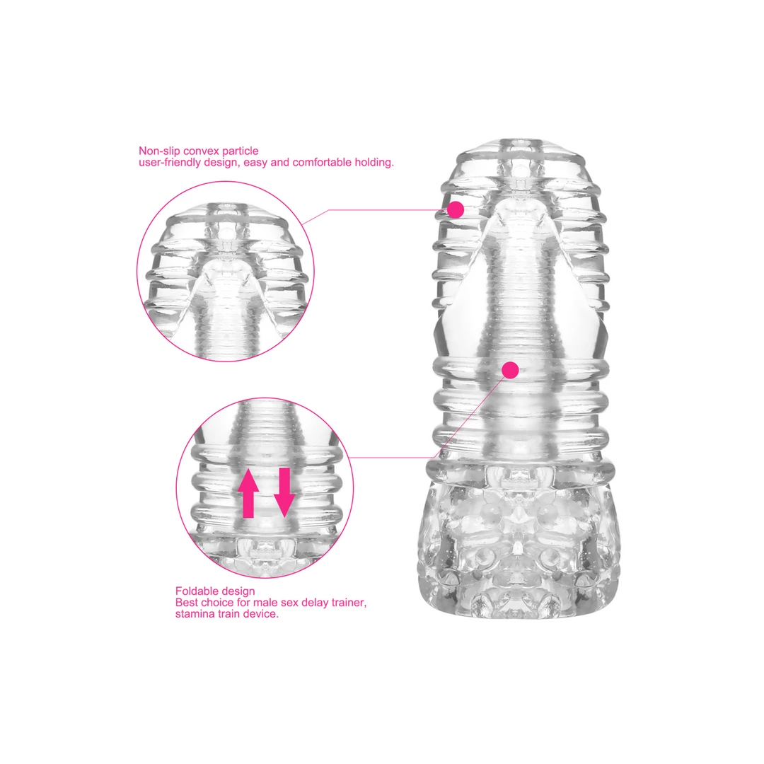 Sono by Shots No.68 masturbatorius iš elastingo TPE, 15 cm, juodas