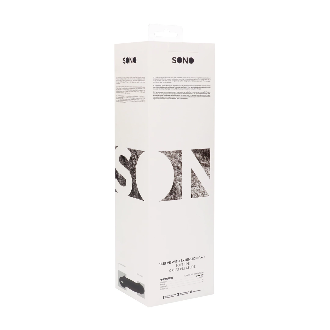 Sono by Shots No.17 penio antgalis su tvirtinimo dirželiu, TPE, juodas