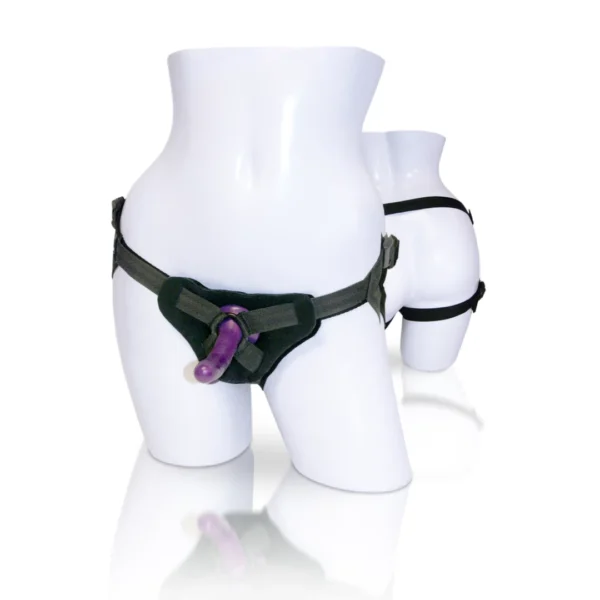 Sportsheets New Comers strap-on rinkinys pradedantiesiems su dildo, 13 cm