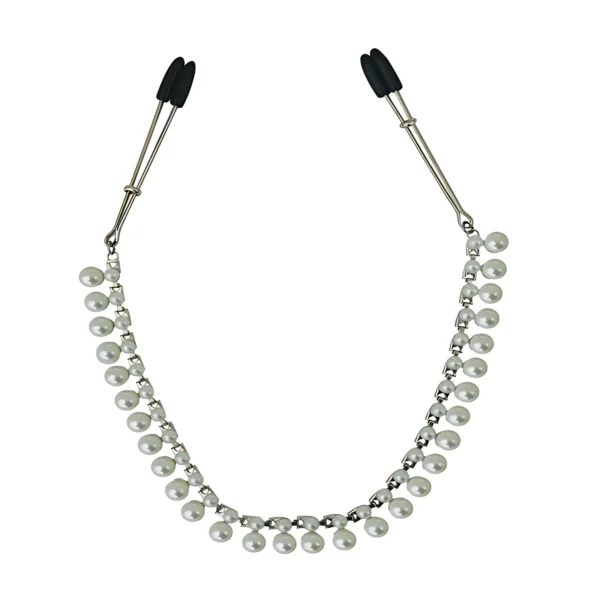 Sportsheets Sincerely Pearl Chain reguliuojami spenelių spaustukai, 40,6 cm
