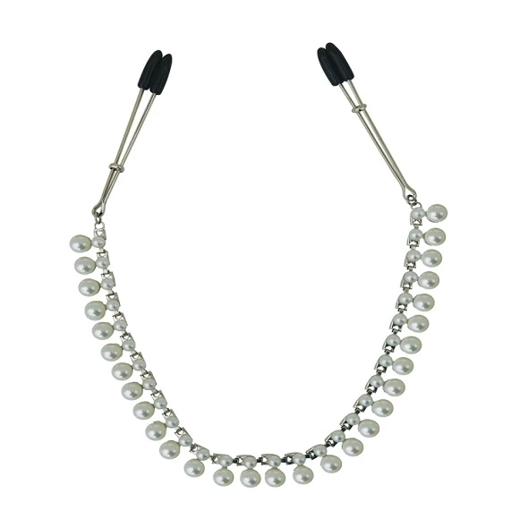 Sportsheets Sincerely Pearl Chain reguliuojami spenelių spaustukai, 40,6 cm