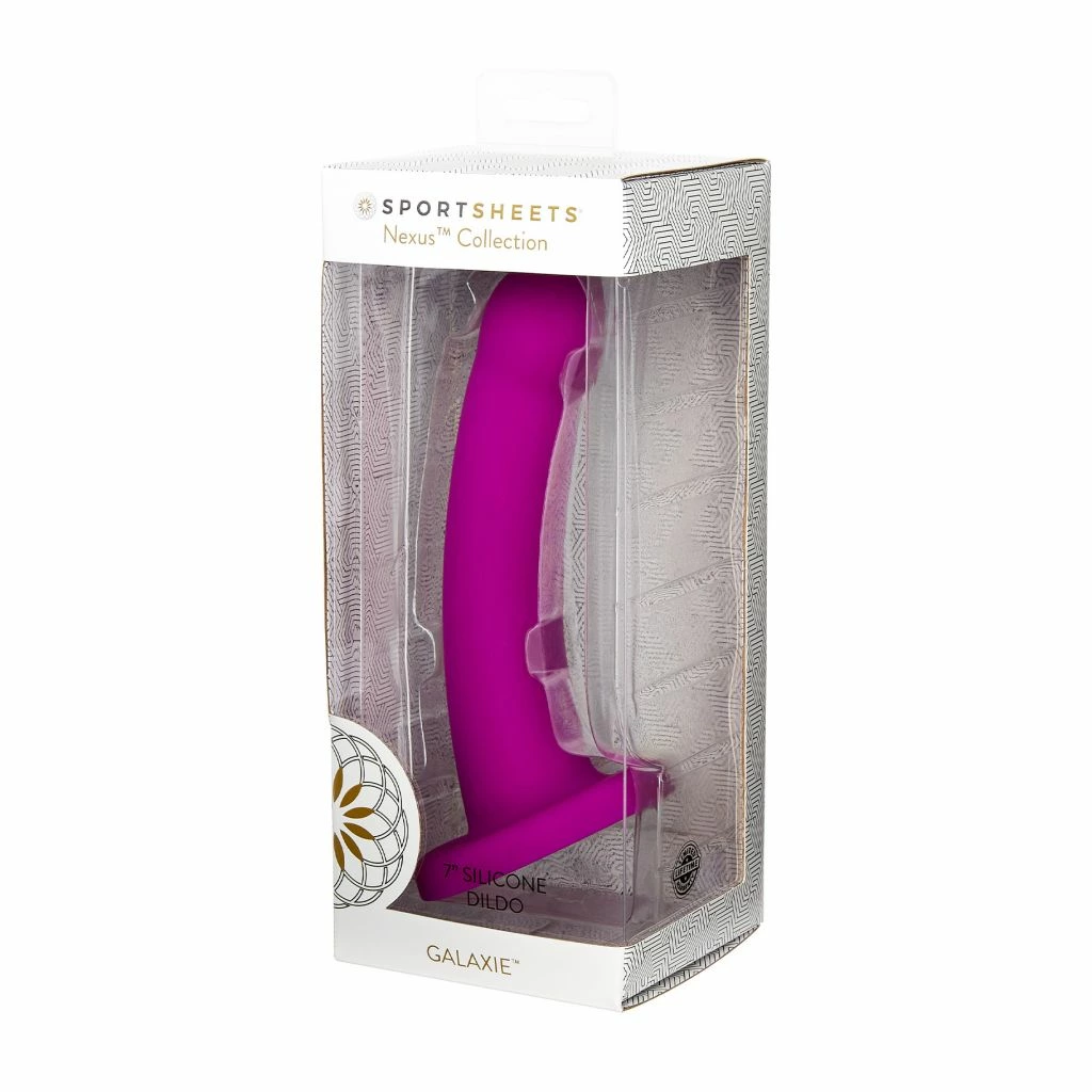 Sportsheets Nexus Galaxie Plum silikoninis dildo su siurbtuku, 20,3 cm