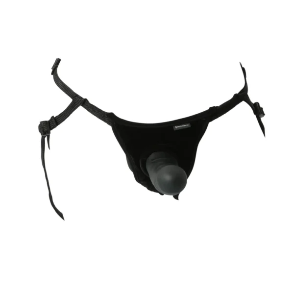 Sportsheets Everlaster Wishbone reguliuojami strap-on diržai, juodi
