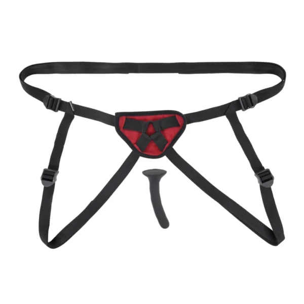 Sportsheets Saffron strap-on rinkinys su diržais ir silikoniniu dildo, 12,7 cm