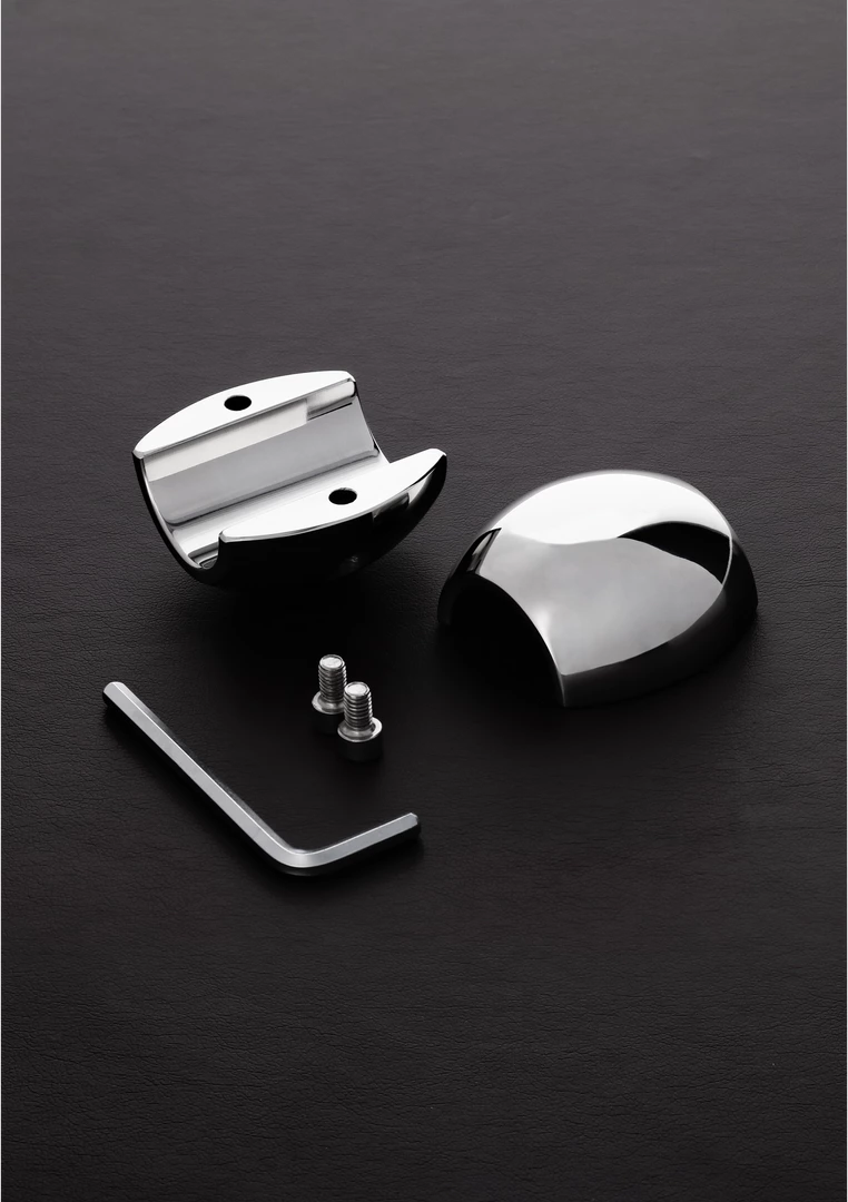Steel by Shots Power Tools ovalus plieninis sėklidžių įtempiklis su dalijamu žiedu, 3,5 cm