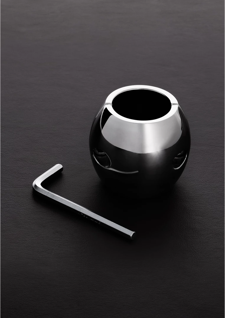 Steel by Shots Power Tools ovalus plieninis sėklidžių įtempiklis su dalijamu žiedu, 3,5 cm