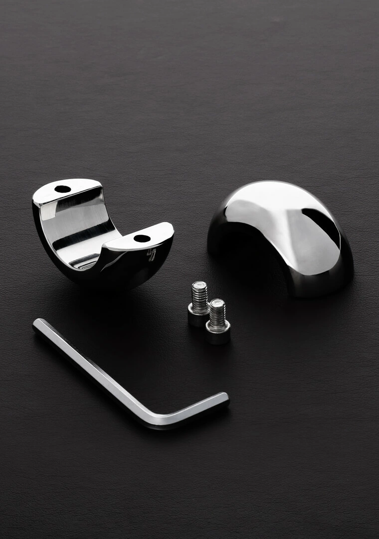 Steel by Shots ovalus nerūdijančio plieno sėklidžių žiedas, 3,5 cm