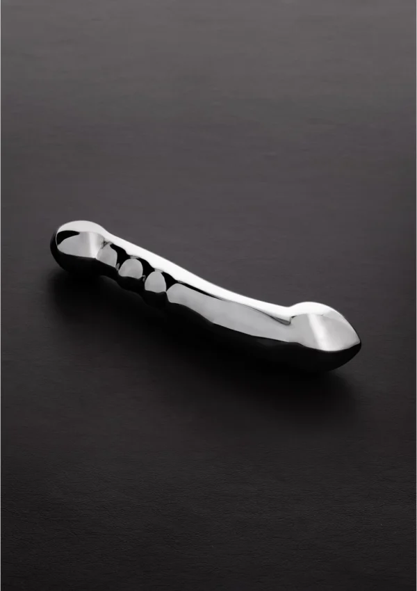 Steel by Shots Elegance Eleven dvipusis nerūdijančio plieno dildo, 17,5 cm