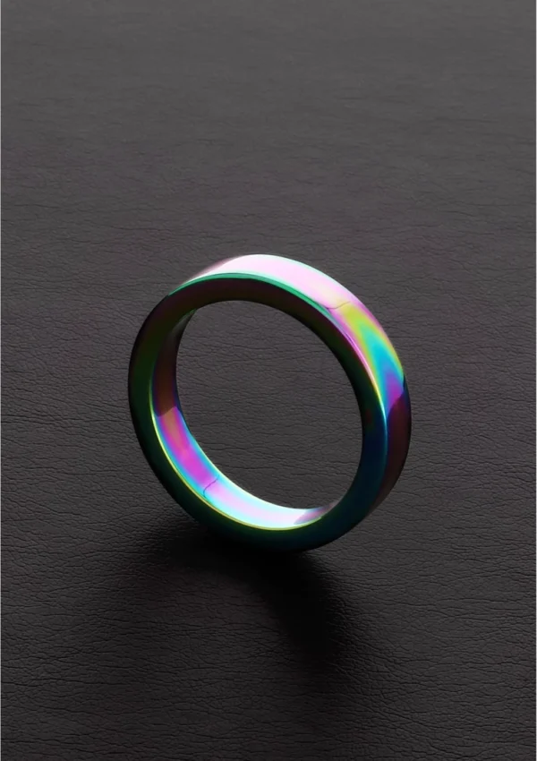 Steel by Shots Rainbow plokščias varpos žiedas iš nerūdijančio plieno, 45 mm