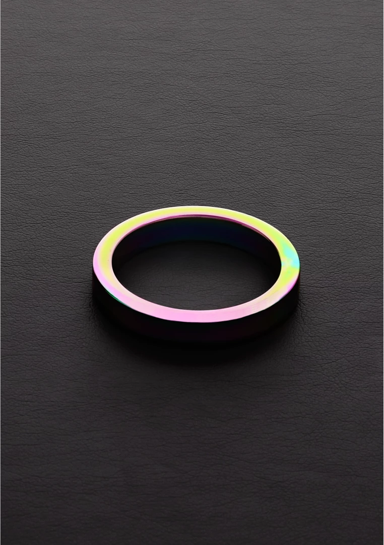 Steel by Shots Rainbow plokščias varpos žiedas iš nerūdijančio plieno, 45 mm