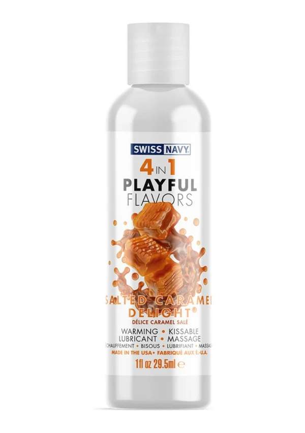 Swiss Navy 4 viename lubrikantas su sūdytos karamelės skoniu, 30 ml