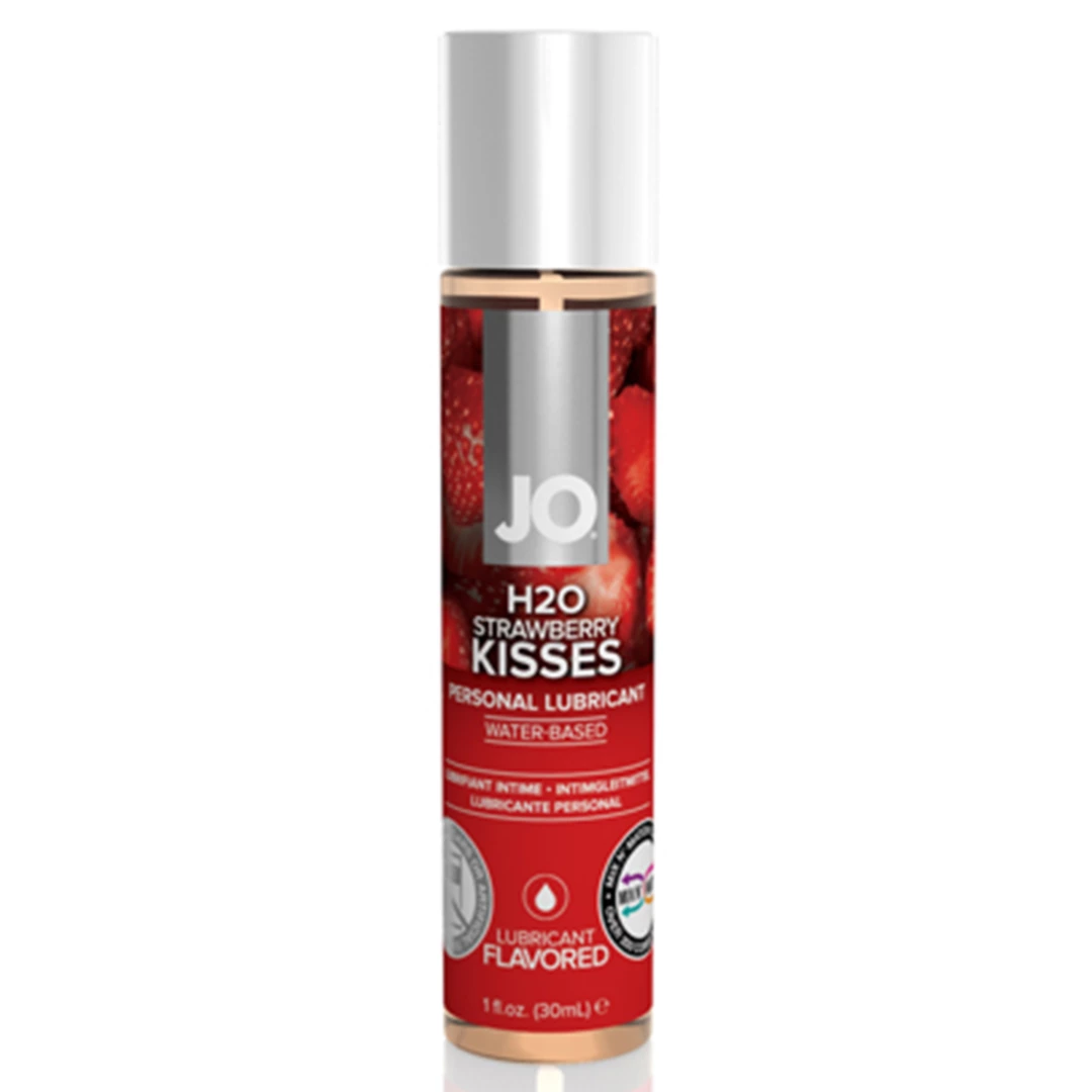 System JO H2O lubrikantas su braškių aromatu, vandens pagrindu, 30 ml