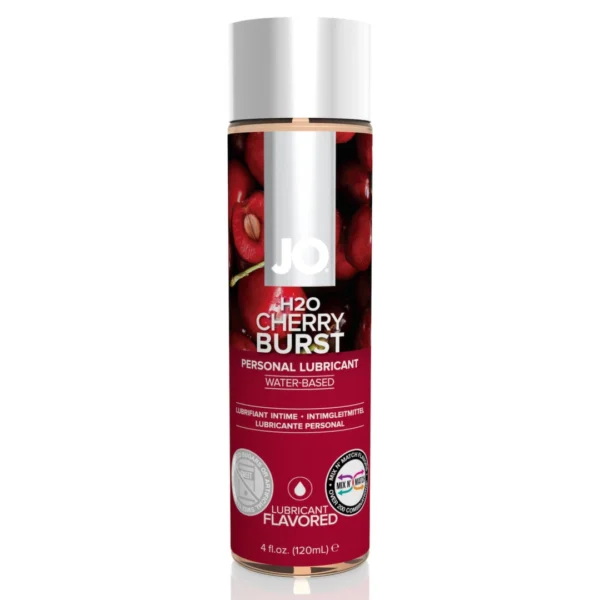 System JO H2O Cherry Burst vyšnių skonio lubrikantas vandens pagrindu, 120 ml