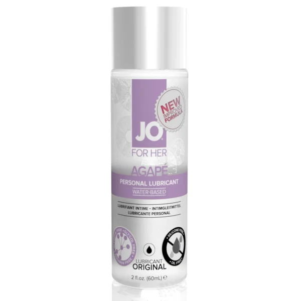 System JO For Her Agape Original lubrikantas vandens pagrindu jautriai odai, 60 ml