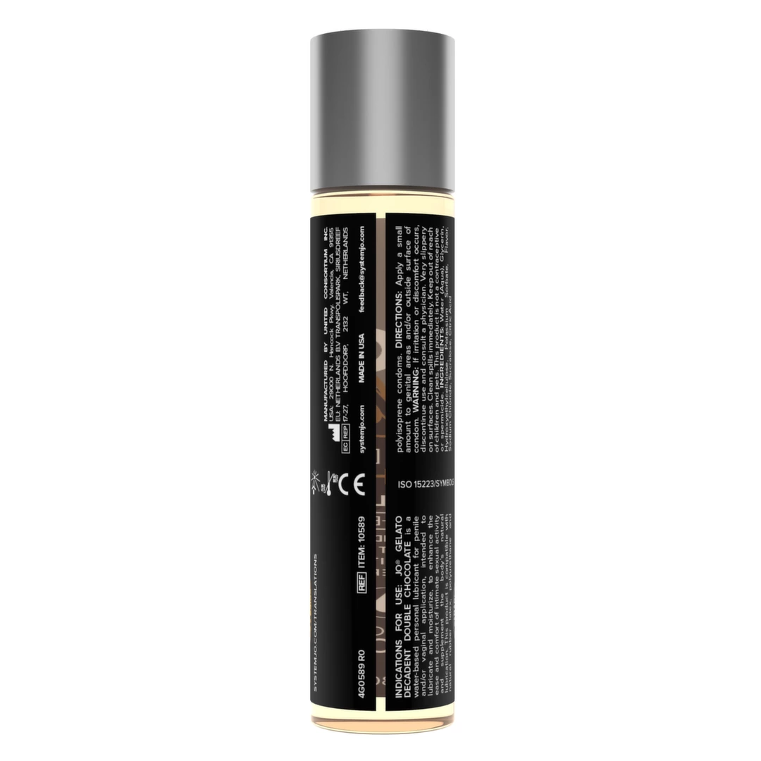 System JO H2O Gelato Double Chocolate lubrikantas su skoniu, 30 ml