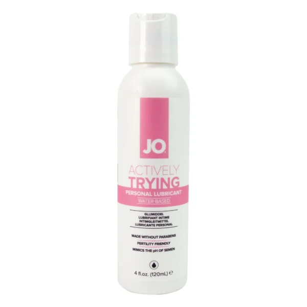 System JO Actively Trying lubrikantas vandens pagrindu, be parabenų, 120 ml