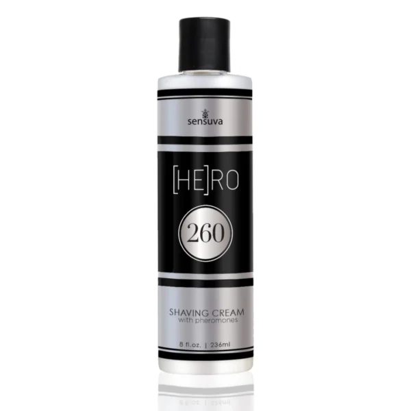 Sensuva HE(RO) 260 drėkinamasis skutimosi kremas vyrams su feromonais, 236 ml