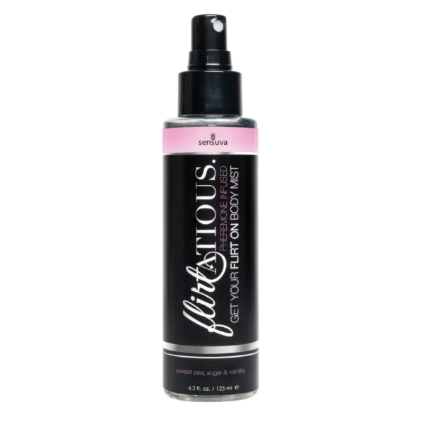 Sensuva Flirtatious kūno dulksna su vanilės, cukraus ir pelėžirnių aromatu, 125 ml