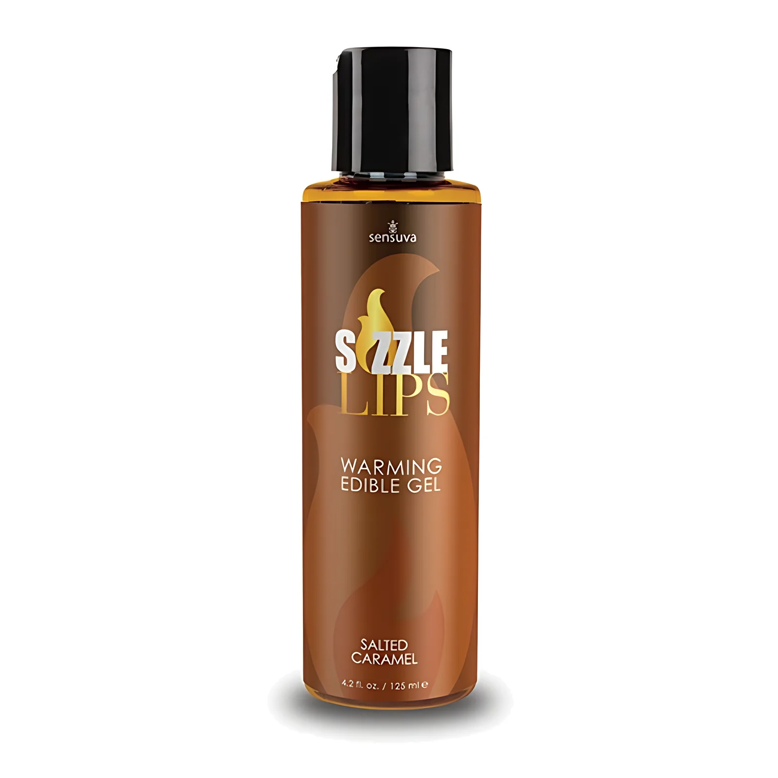 Sensuva Sizzle Lips valgomas šildantis gelis glicerino pagrindu, sūdyta karamelė, 125 ml