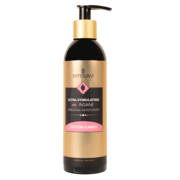 Sensuva ON Insane šildantis hibridinis lubrikantas su cukraus vatos aromatu, 240 ml