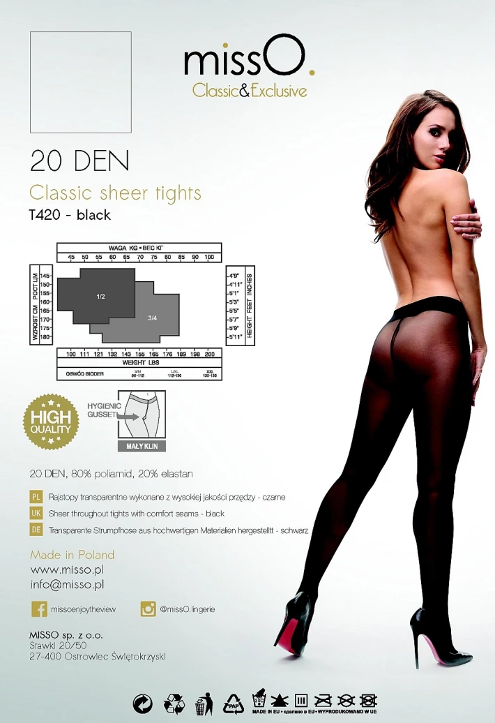 MissO T420 klasikinės permatomos pėdkelnės, juodos, S