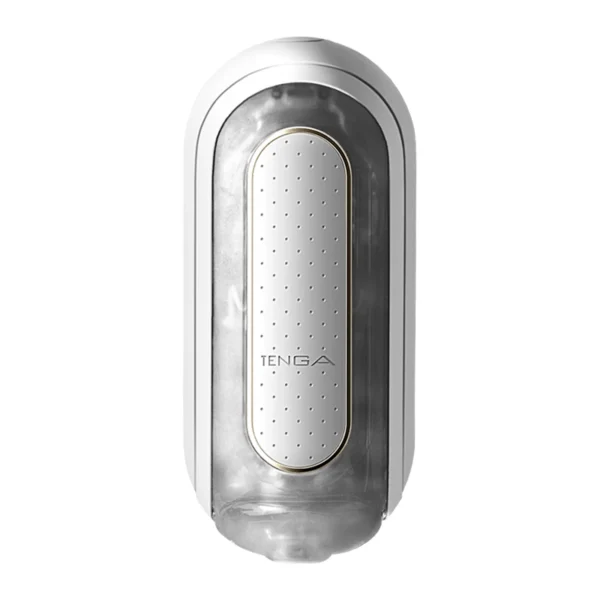 Tenga Flip Zero Electronic Vibration masturbatorius su dviguba vibracija, baltas
