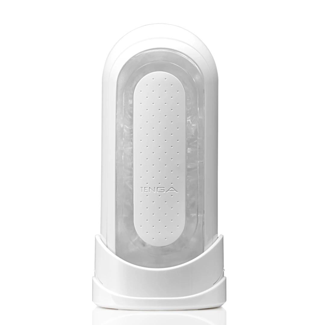 Tenga Flip Zero masturbatorius su atidaromu korpusu, baltas