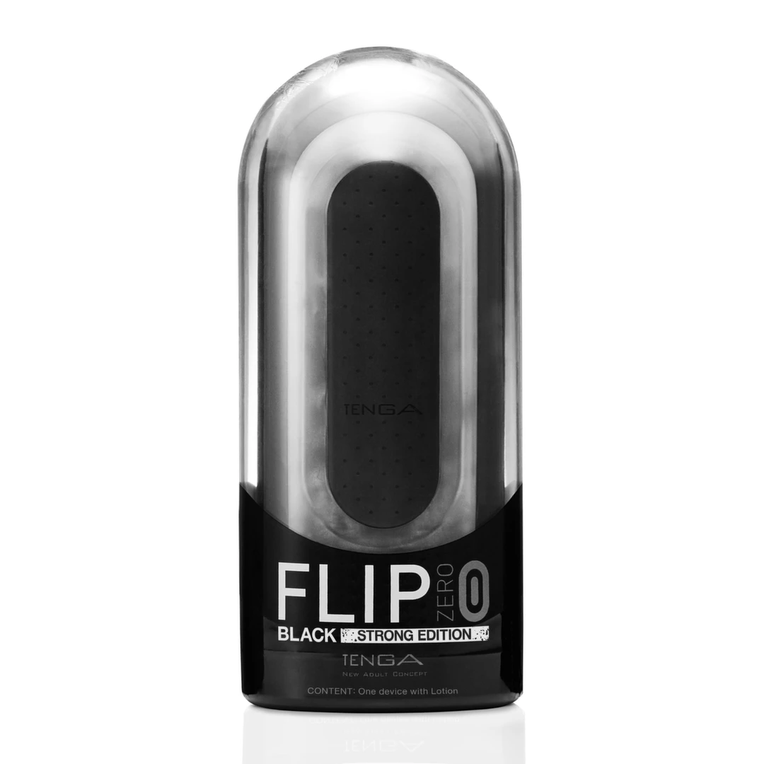 Tenga Flip Zero masturbatorius su atidaromu korpusu, juodas (Strong Edition)