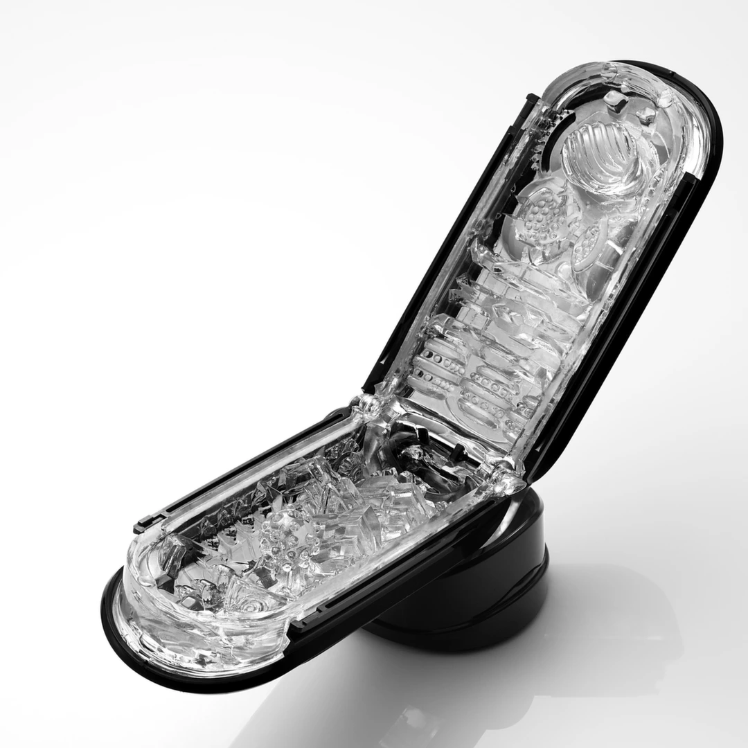 Tenga Flip Zero masturbatorius su atidaromu korpusu, juodas (Strong Edition)