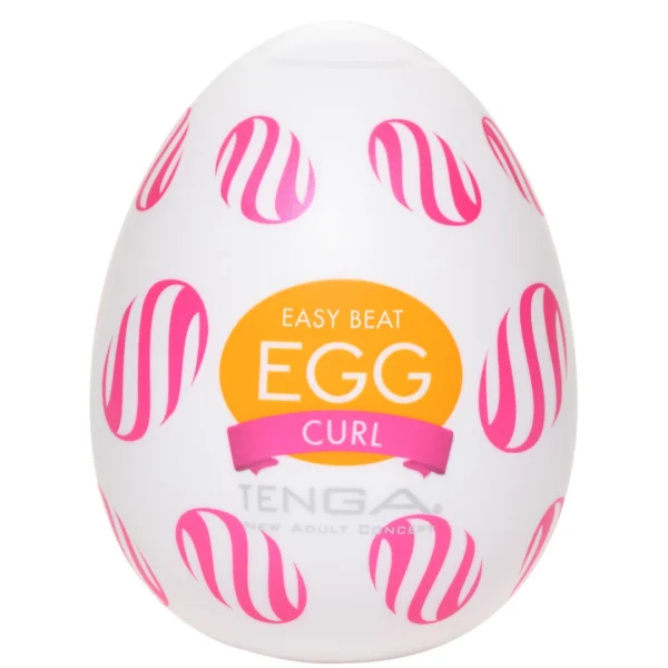 Tenga Egg Wonder Curl vienkartinis masturbatorius su spiraline struktūra, 1 vnt.
