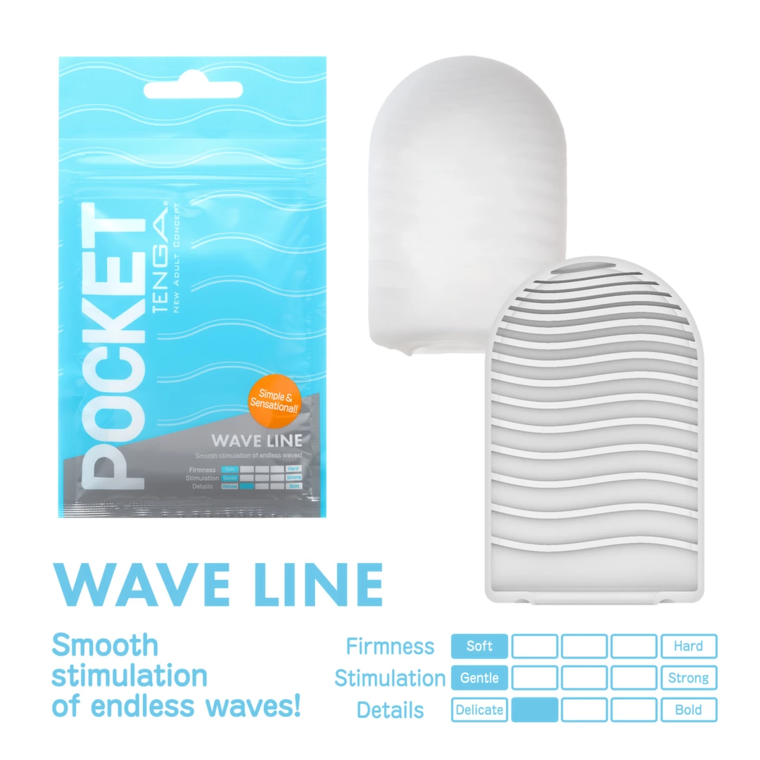 Tenga Pocket Wave Line vienkartinis kišeninis masturbatorius