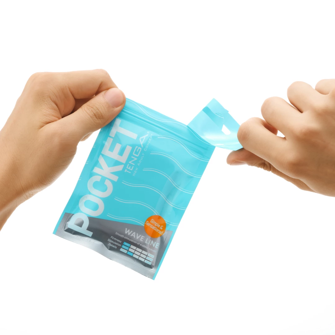 Tenga Pocket Wave Line vienkartinis kišeninis masturbatorius