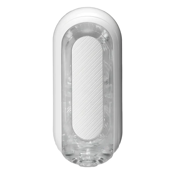 Tenga Flip Zero 0 Gravity masturbatorius su atidaromu korpusu, baltas