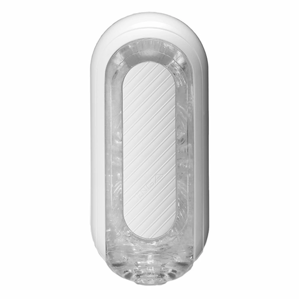 Tenga Flip Zero 0 Gravity masturbatorius su atidaromu korpusu, baltas