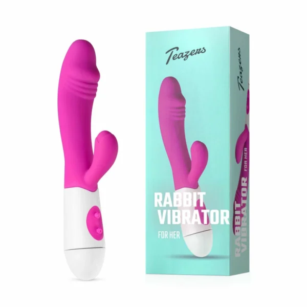 Teazers Rabbit Pink rabbit tipo vibratorius su 10 vibracijos režimų, rožinis
