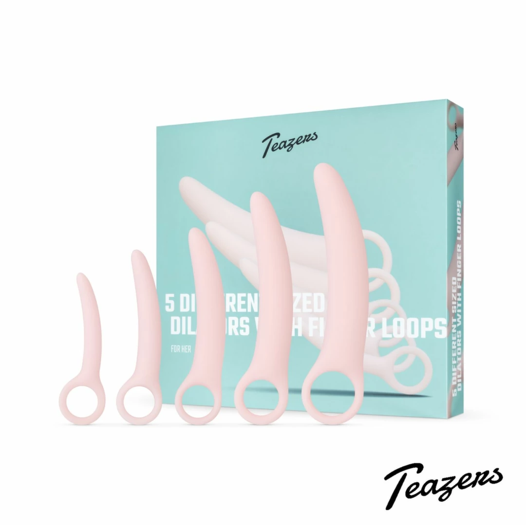 Teazers silikoninių vaginalinių plėtiklių rinkinys, 5 dydžiai