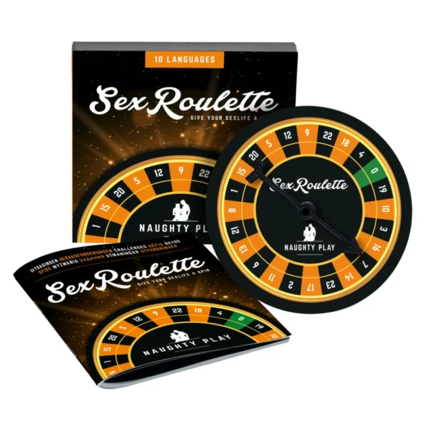 Tease & Please Sex Roulette Naughty Play stalo žaidimas poroms, 24 užduotys