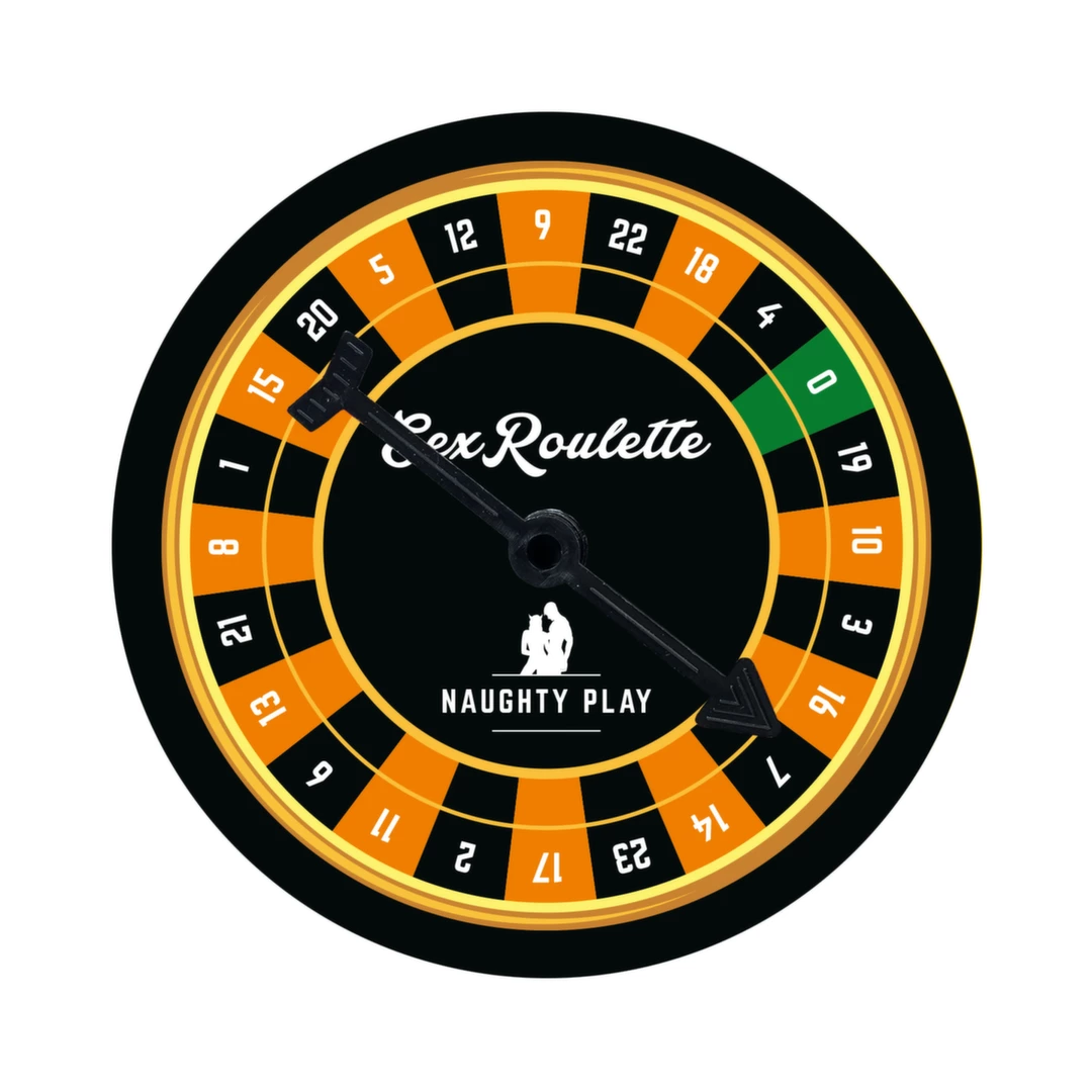 Tease & Please Sex Roulette Naughty Play stalo žaidimas poroms, 24 užduotys