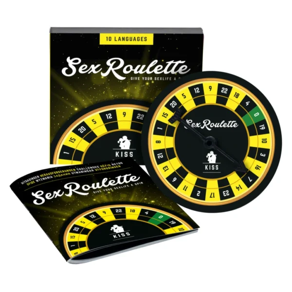 Tease & Please Sex Roulette Kiss žaidimas poroms su 24 bučinių užduotimis